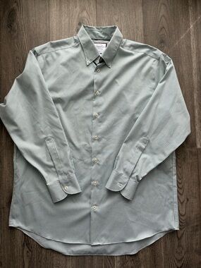 Charles Tyrwhitt Green Micro-Check Dress Shirt